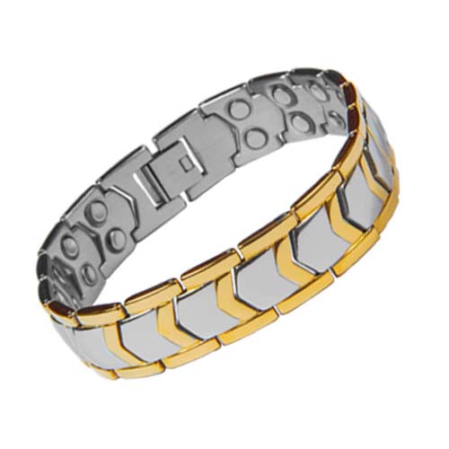 Golden Color Metal Magnetic Bracelet with Many Health Benefits Eid Ramadan  Gift - KhwajaDarbar